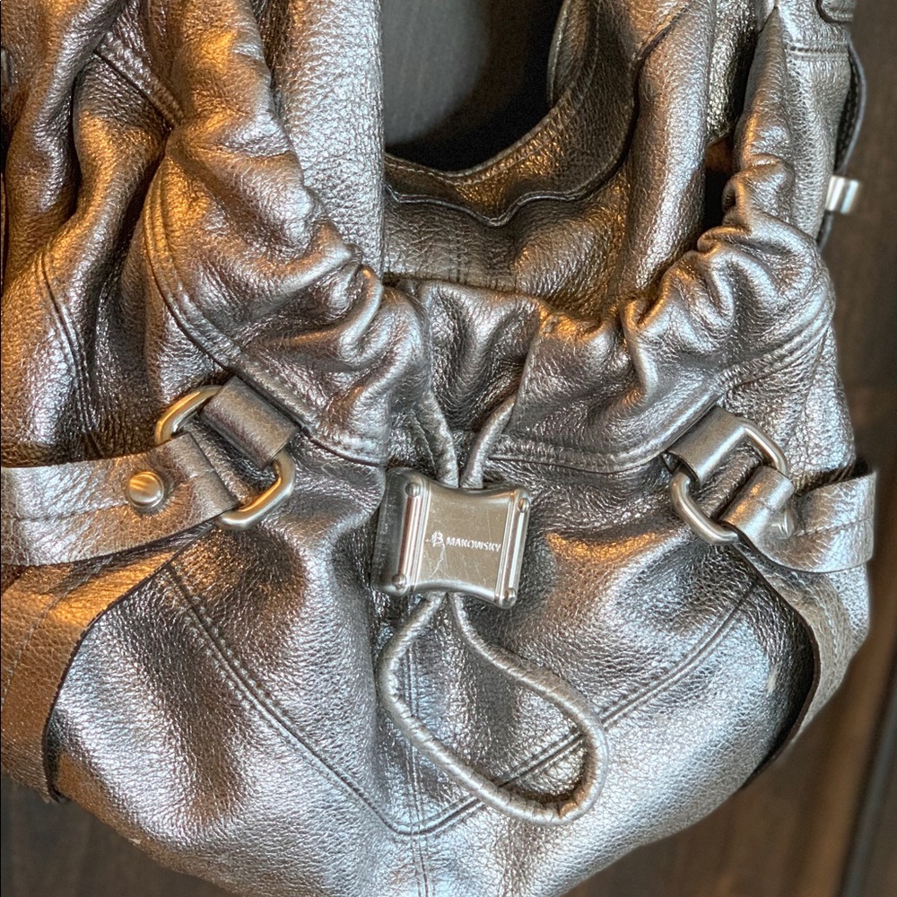 B Makowsky Leather Handbag